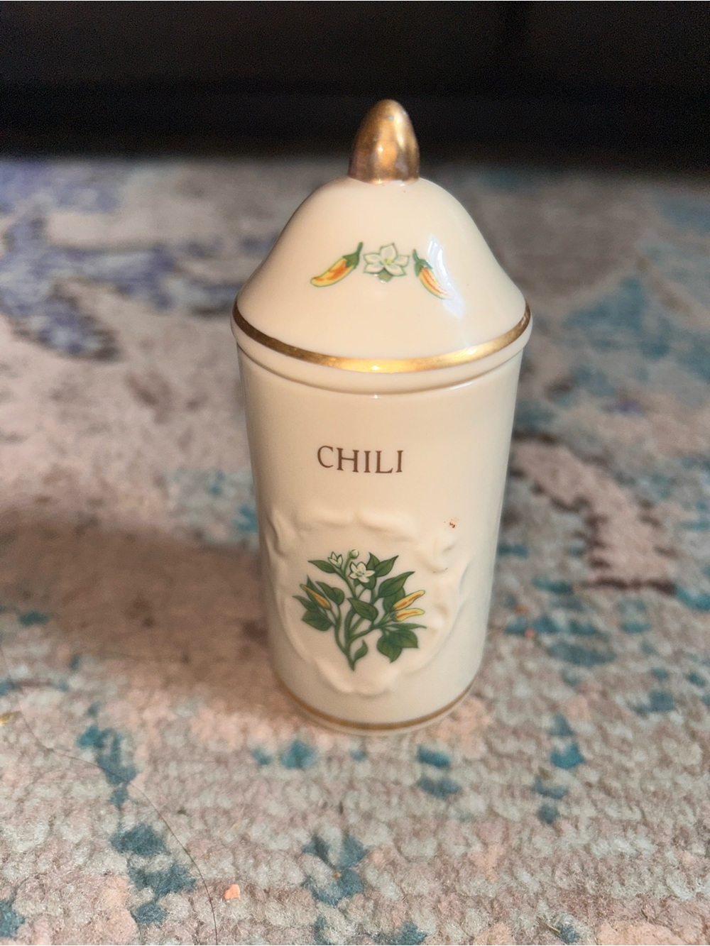 Lenox 1992 Spice Garden Chili Jar with Lid Fine Porcelain
